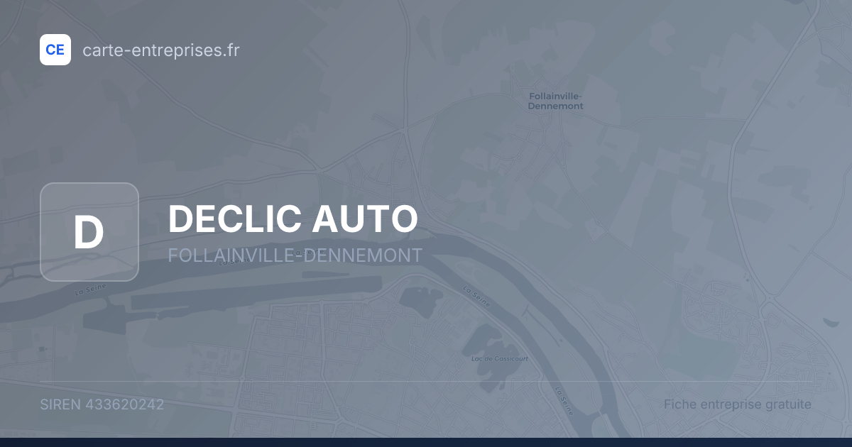 DECLIC AUTO — 433620242 — fiche entreprise