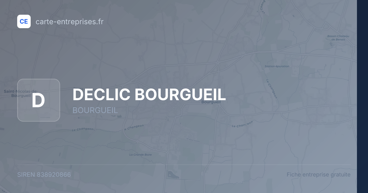 DECLIC BOURGUEIL — 838920866 — fiche entreprise