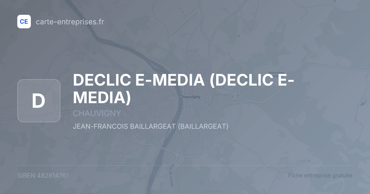 DECLIC E-MEDIA — 482814761 — fiche entreprise