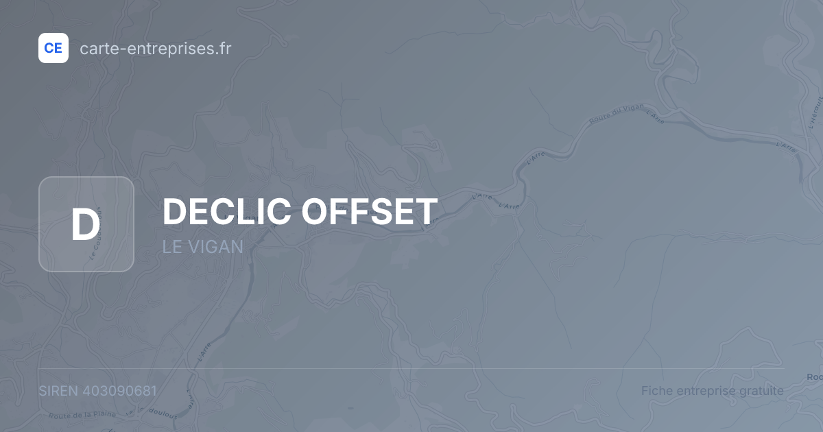 DECLIC OFFSET — 403090681 — fiche entreprise