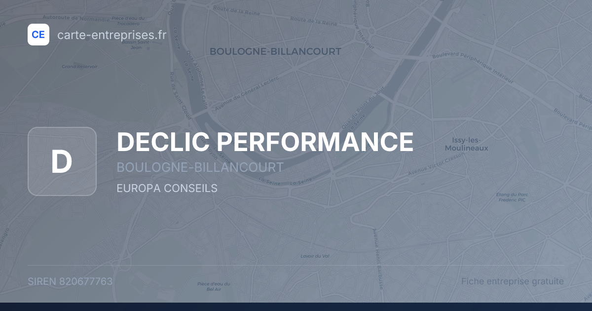 DECLIC PERFORMANCE — 820677763 — fiche entreprise