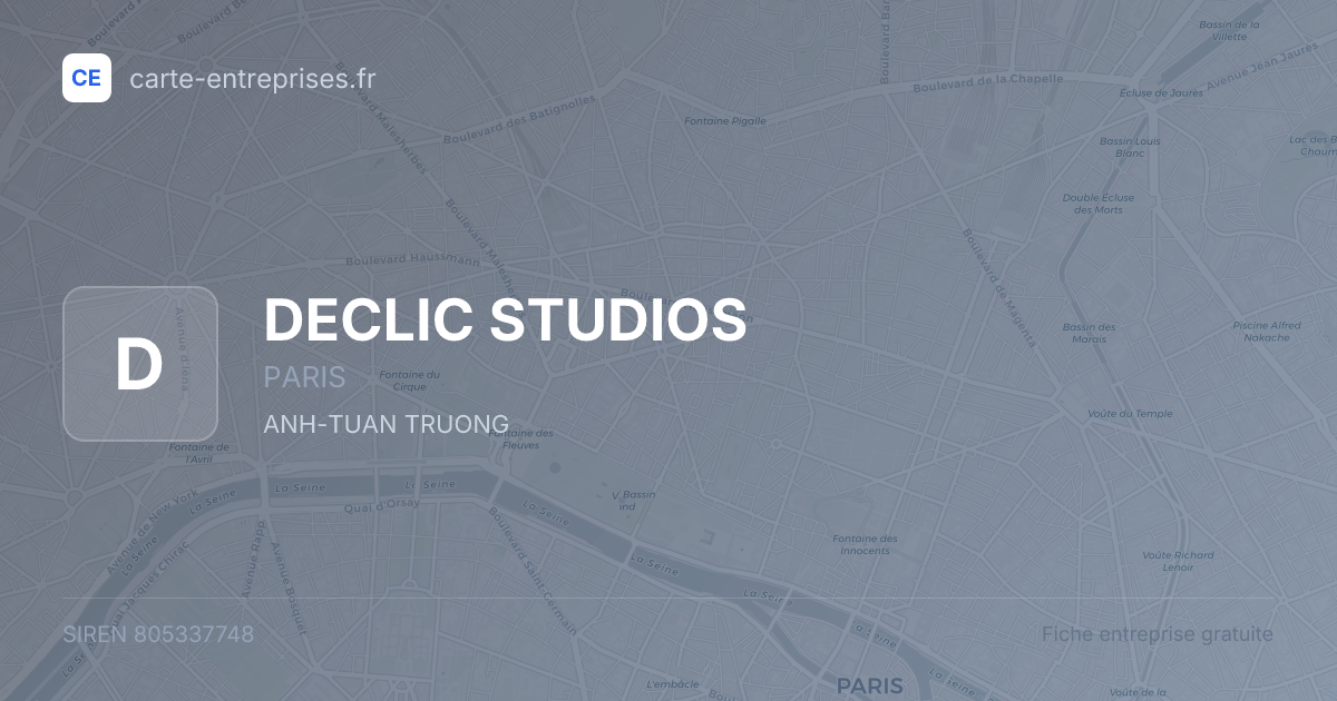 DECLIC STUDIOS — 805337748 — fiche entreprise