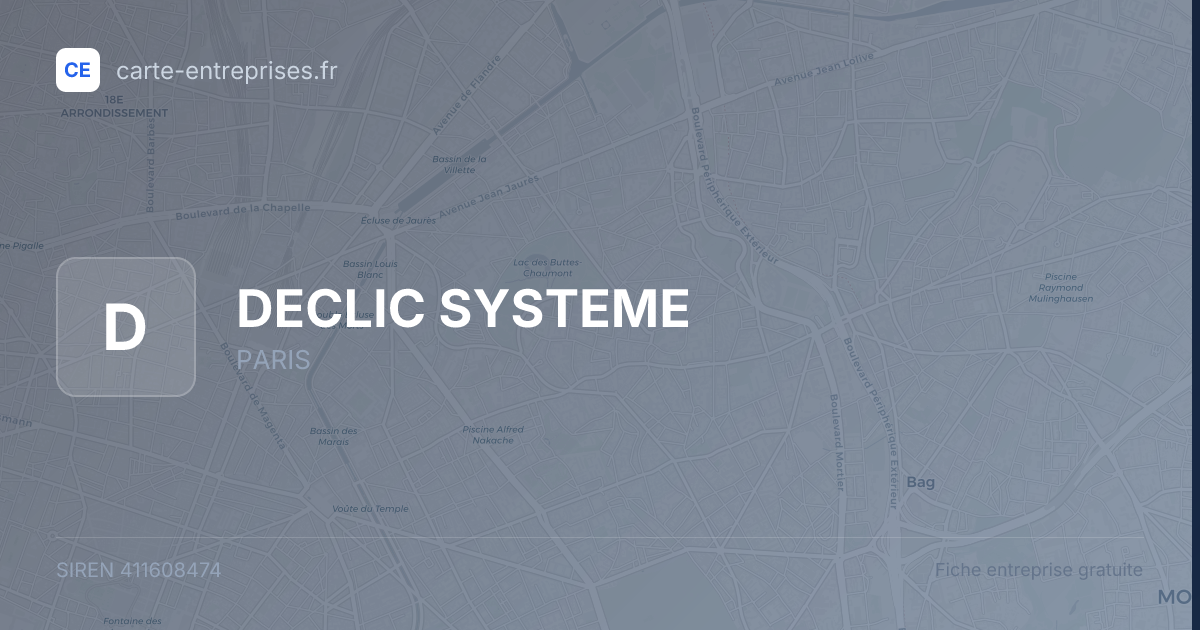 DECLIC SYSTEME — 411608474 — fiche entreprise