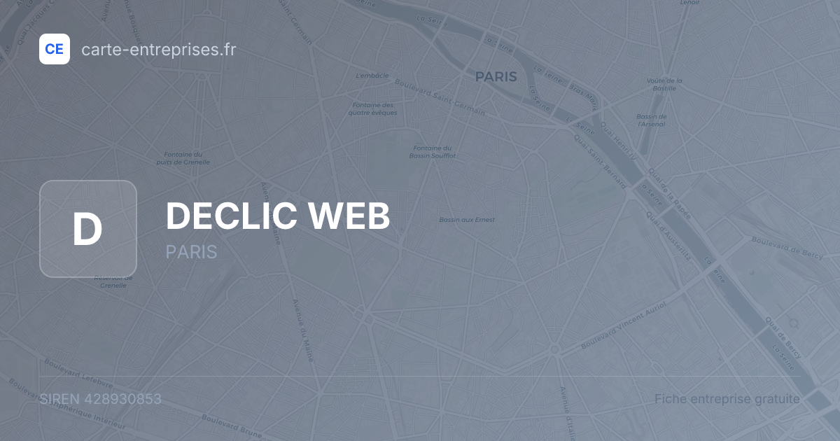 DECLIC WEB — 428930853 — fiche entreprise