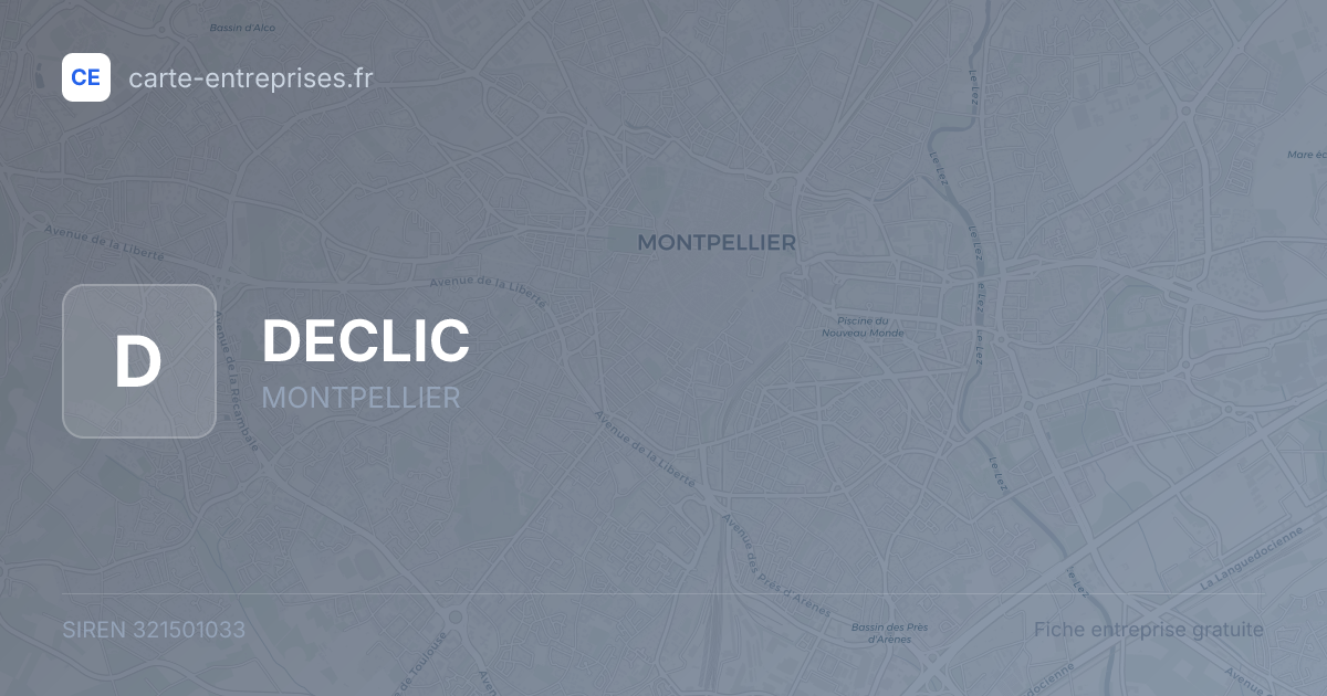 DECLIC — 321501033 — fiche entreprise