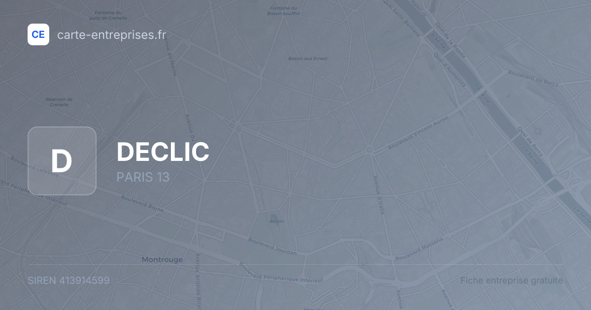 DECLIC — 413914599 — fiche entreprise
