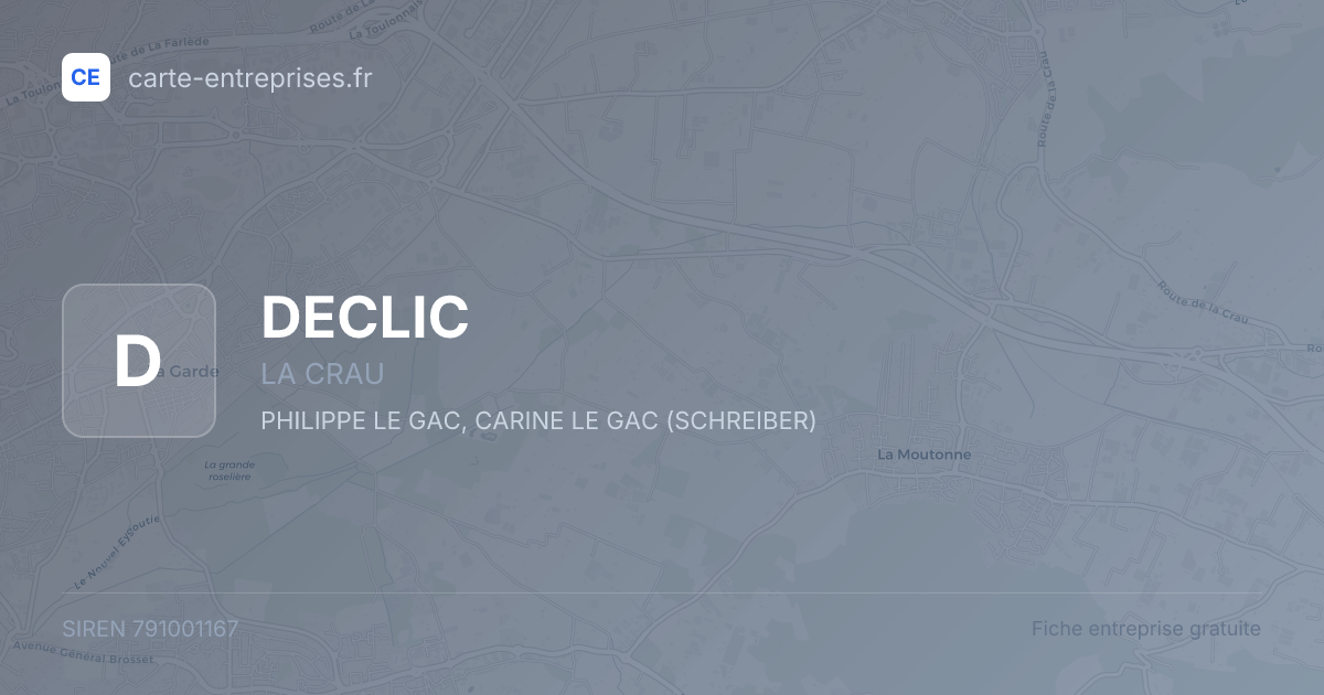 DECLIC — 791001167 — fiche entreprise