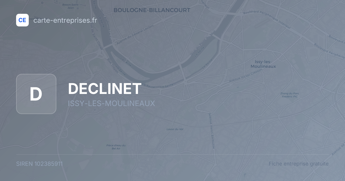 DECLINET — 102385911 — fiche entreprise