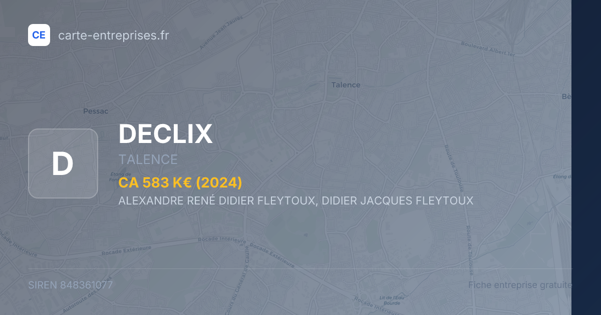 DECLIX — 848361077 — fiche entreprise