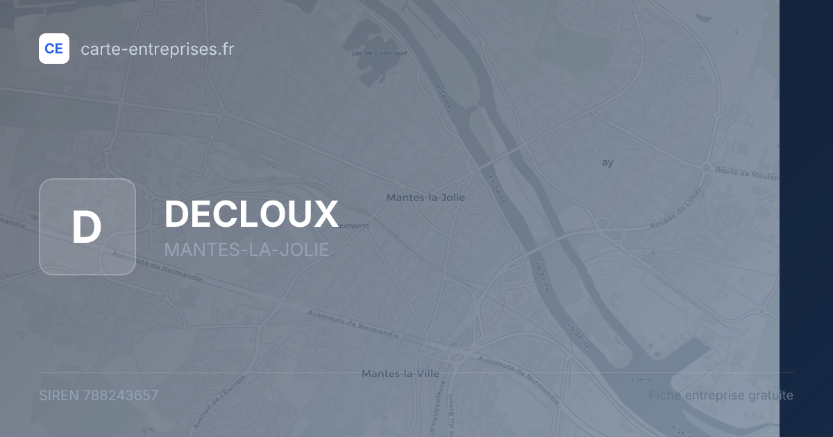 DECLOUX — 788243657 — fiche entreprise