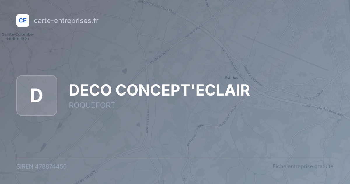 DECO CONCEPT'ECLAIR — 478874456 — fiche entreprise