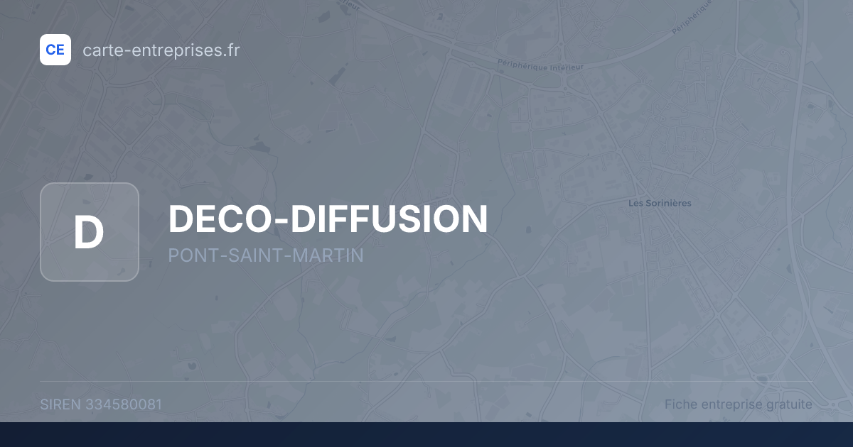 DECO-DIFFUSION — 334580081 — fiche entreprise