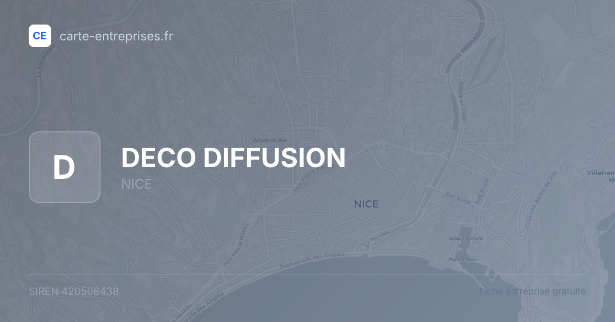 DECO DIFFUSION — 420506438 — fiche entreprise