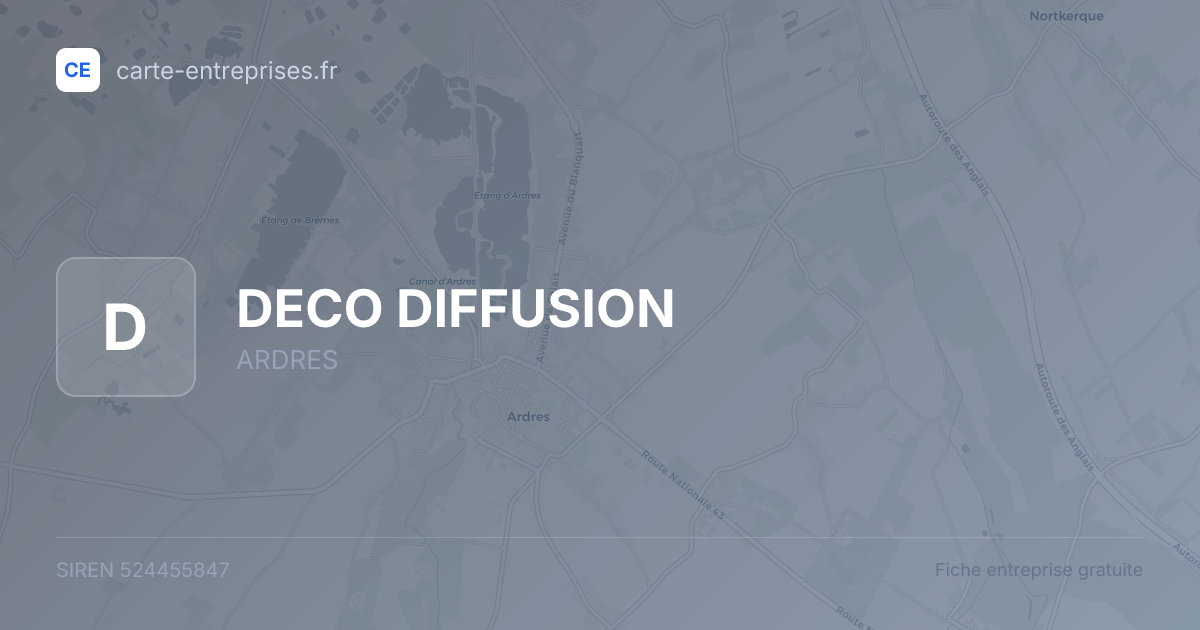 DECO DIFFUSION — 524455847 — fiche entreprise