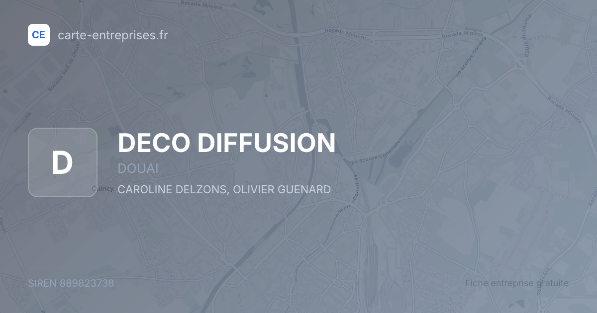 DECO DIFFUSION — 889823738 — fiche entreprise