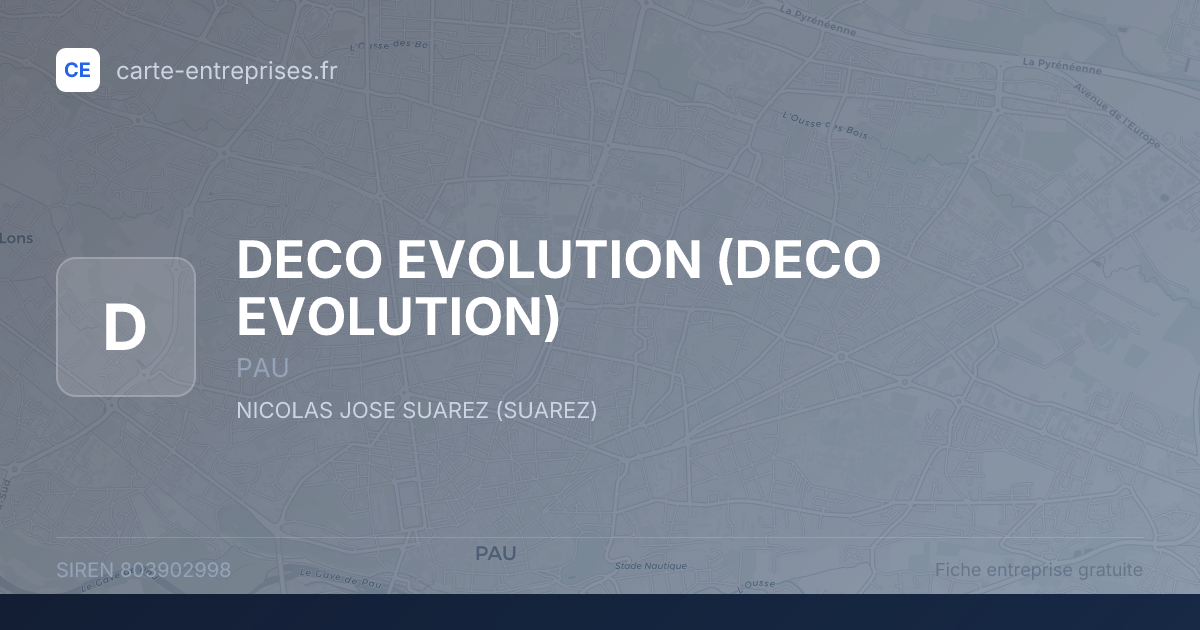 DECO EVOLUTION — 803902998 — fiche entreprise