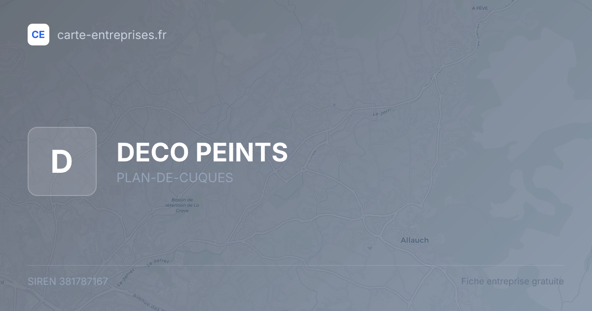 DECO PEINTS — 381787167 — fiche entreprise