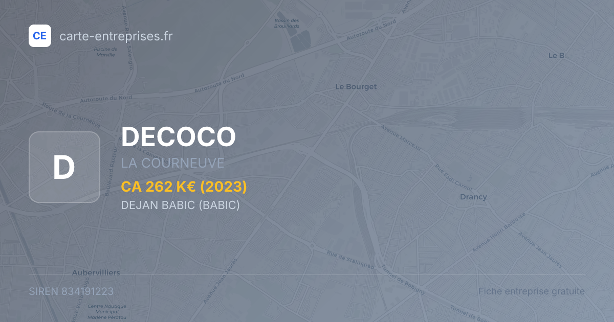 DECOCO — 834191223 — fiche entreprise