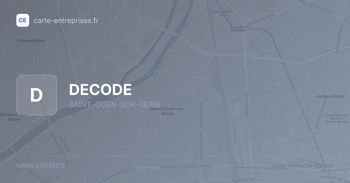 DECODE — 421534173 — fiche entreprise