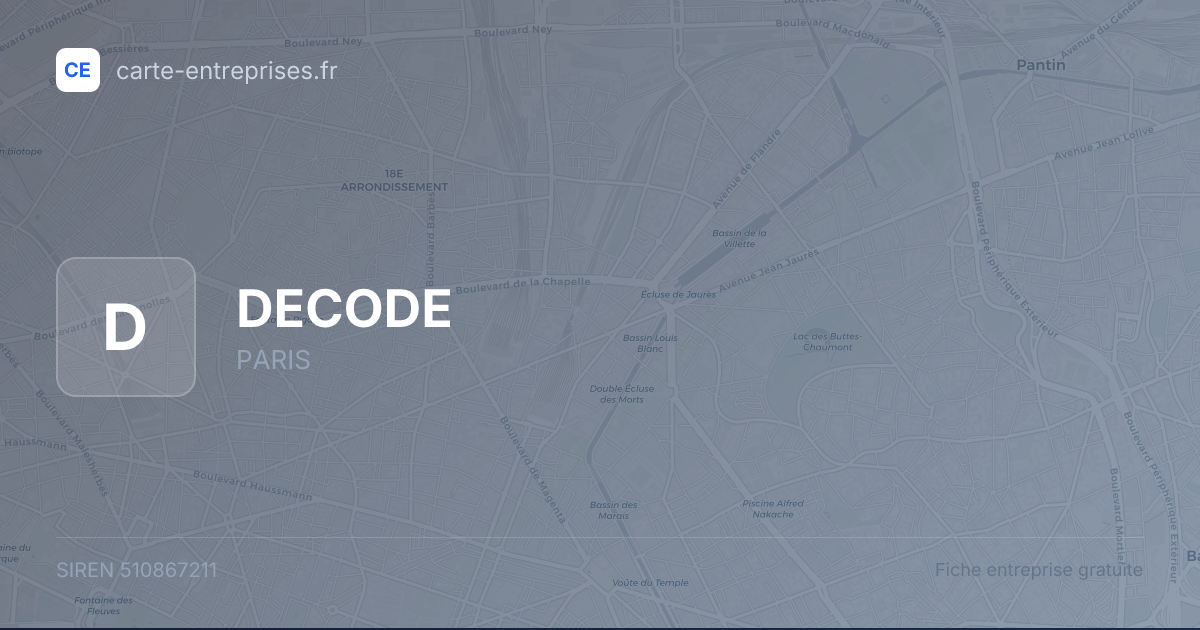 DECODE — 510867211 — fiche entreprise