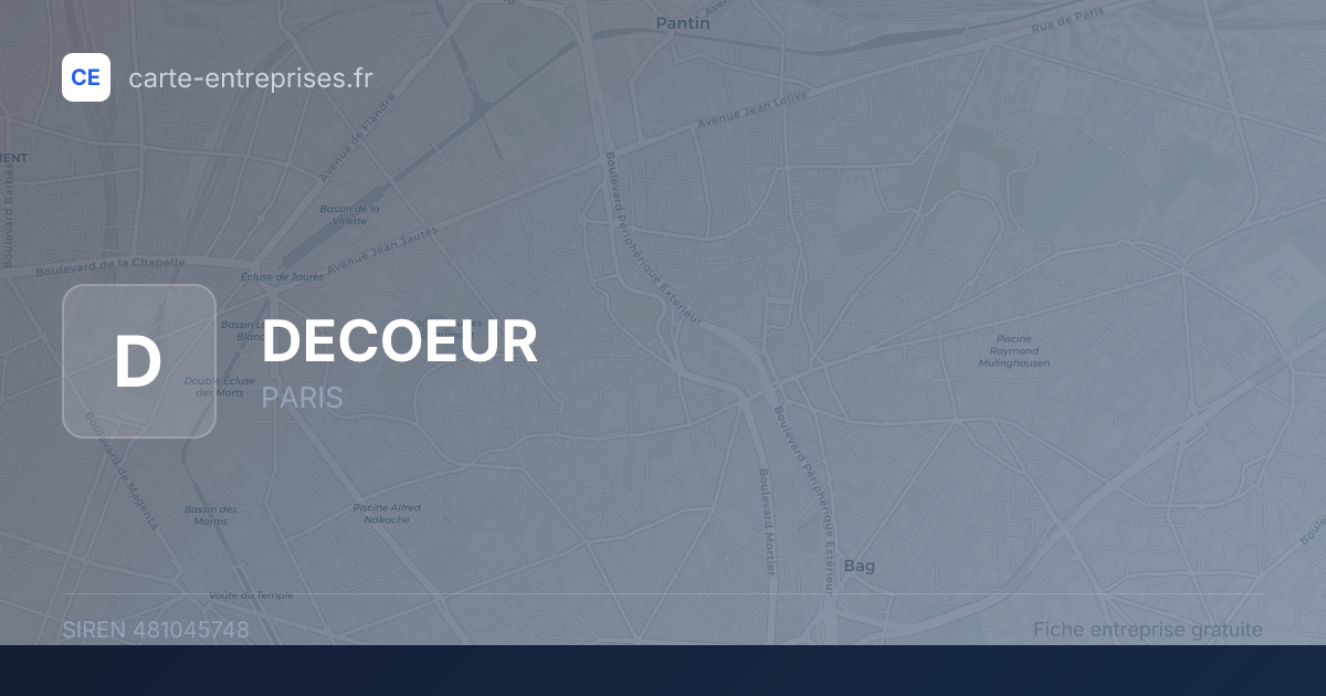 DECOEUR — 481045748 — fiche entreprise