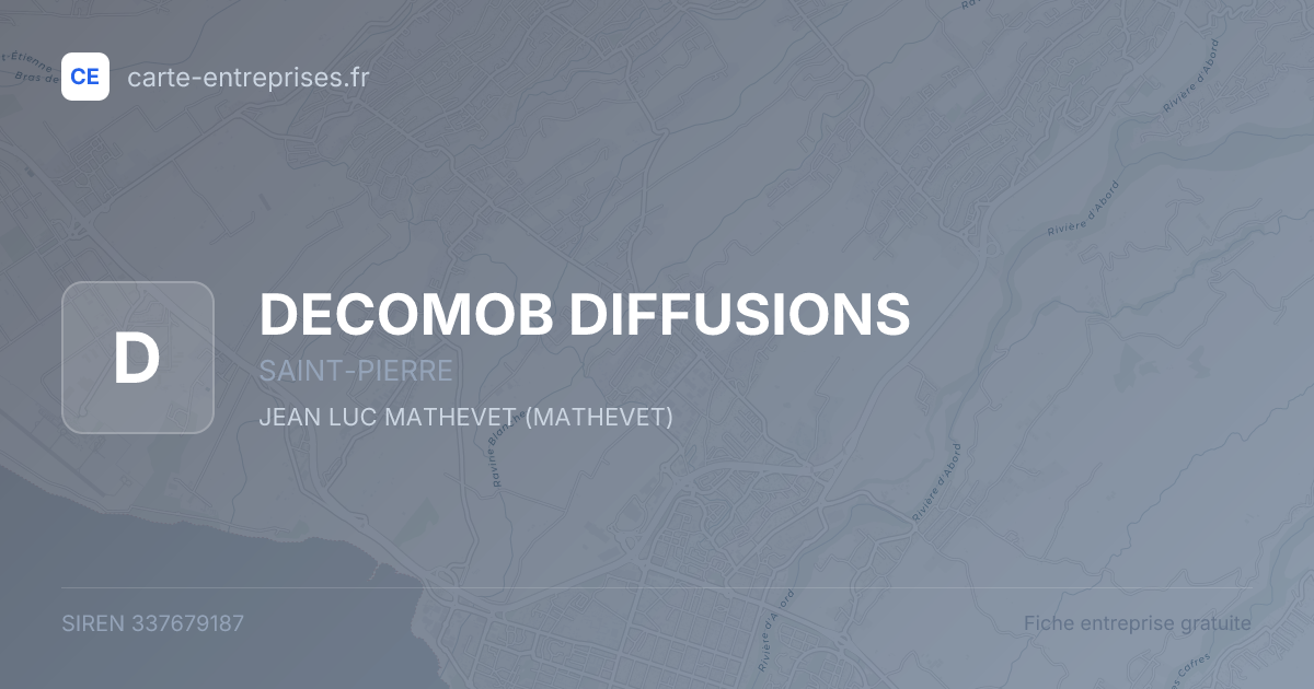 DECOMOB DIFFUSIONS — 337679187 — fiche entreprise