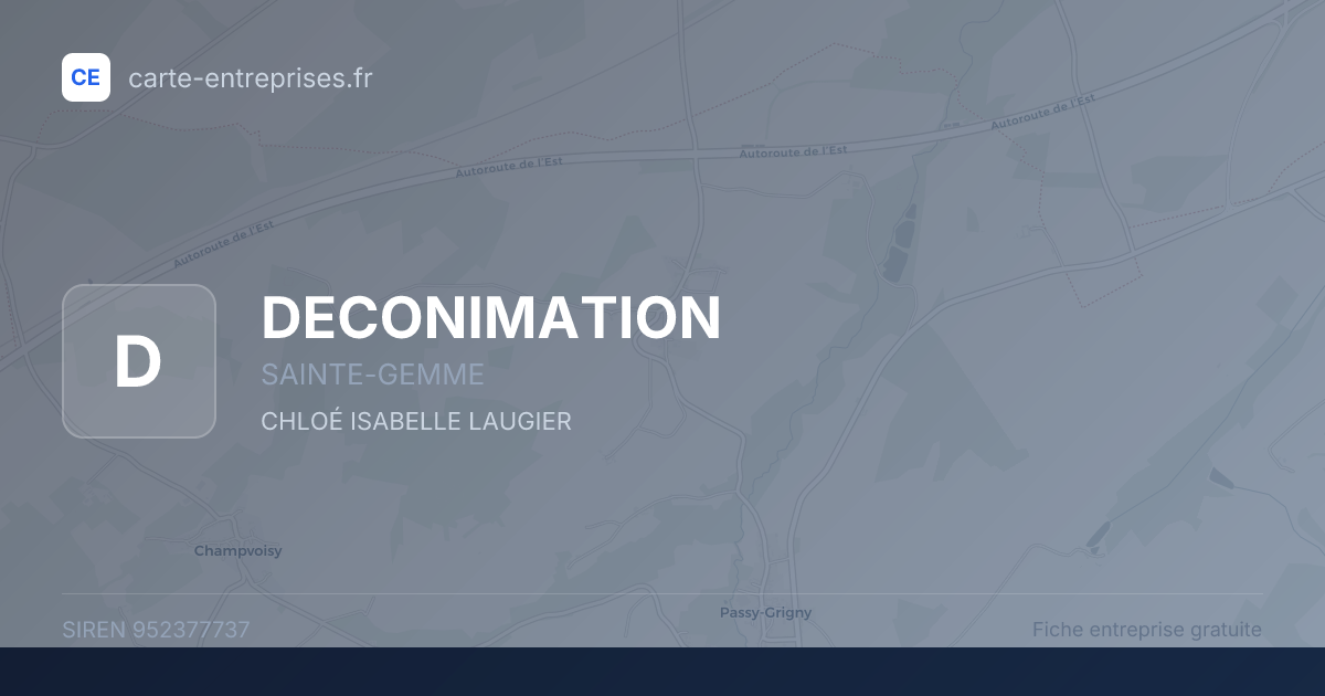 DECONIMATION — 952377737 — fiche entreprise