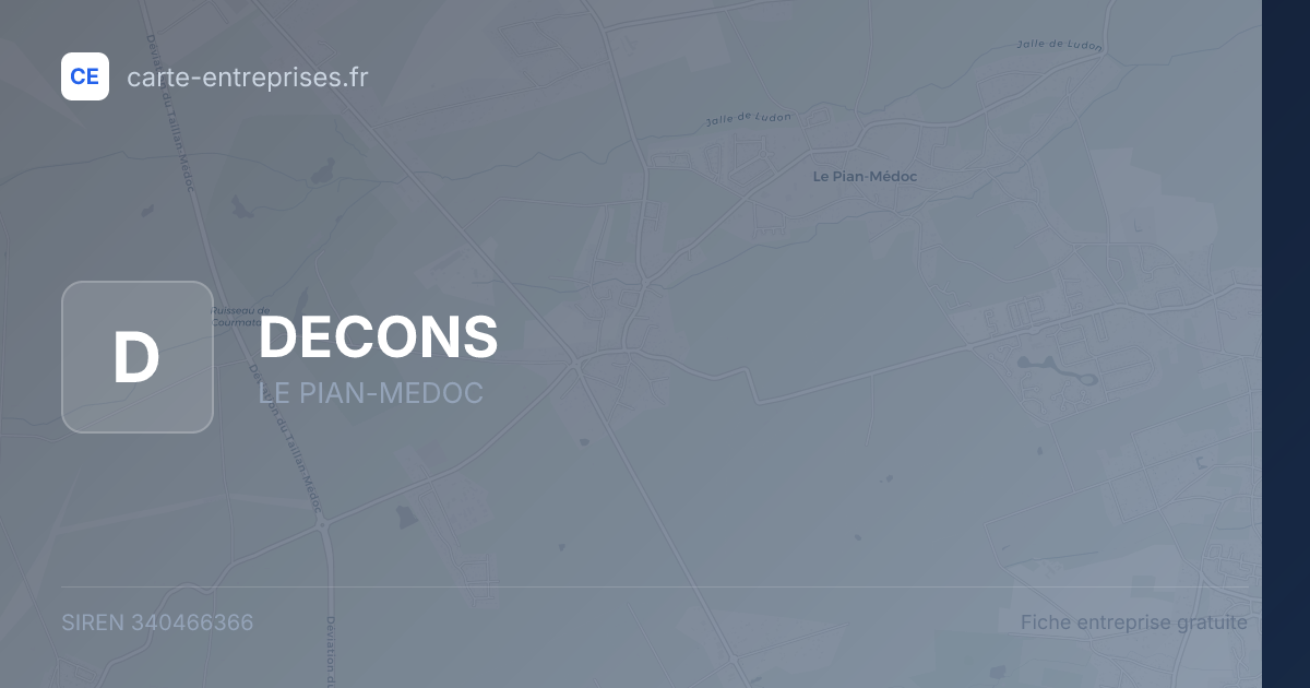 DECONS — 340466366 — fiche entreprise