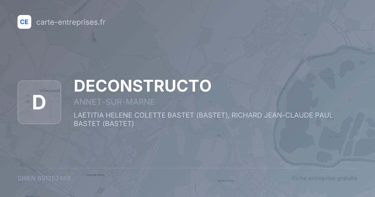 DECONSTRUCTO — 891252488 — fiche entreprise