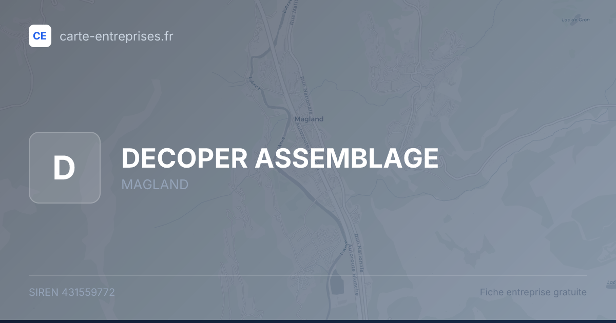 DECOPER ASSEMBLAGE — 431559772 — fiche entreprise