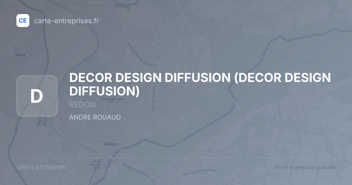 DECOR DESIGN DIFFUSION — 832166995 — fiche entreprise