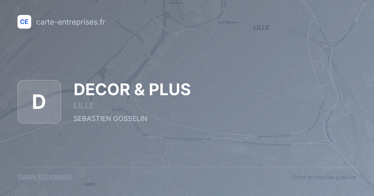 DECOR & PLUS — 522809805 — fiche entreprise