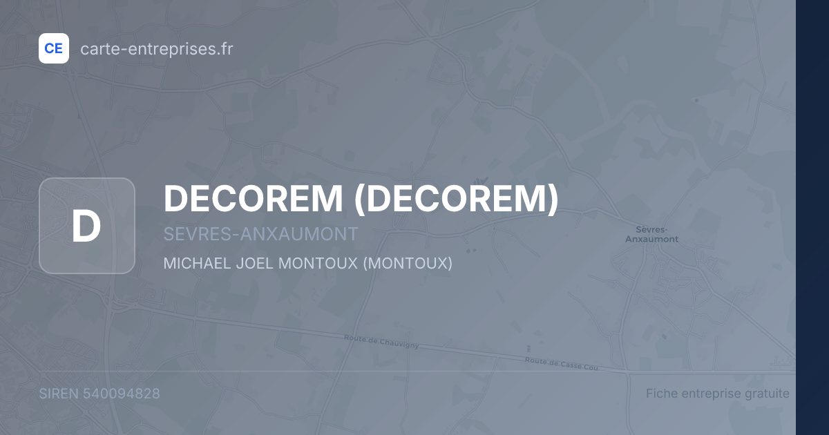 DECOREM — 540094828 — fiche entreprise