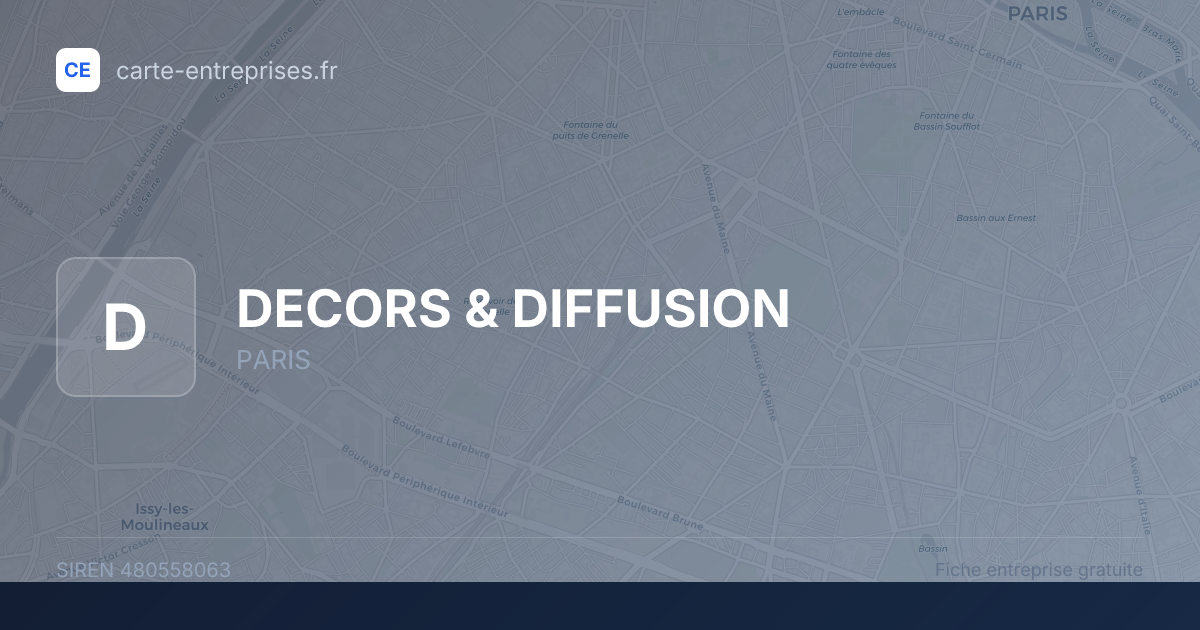 DECORS  & DIFFUSION — 480558063 — fiche entreprise