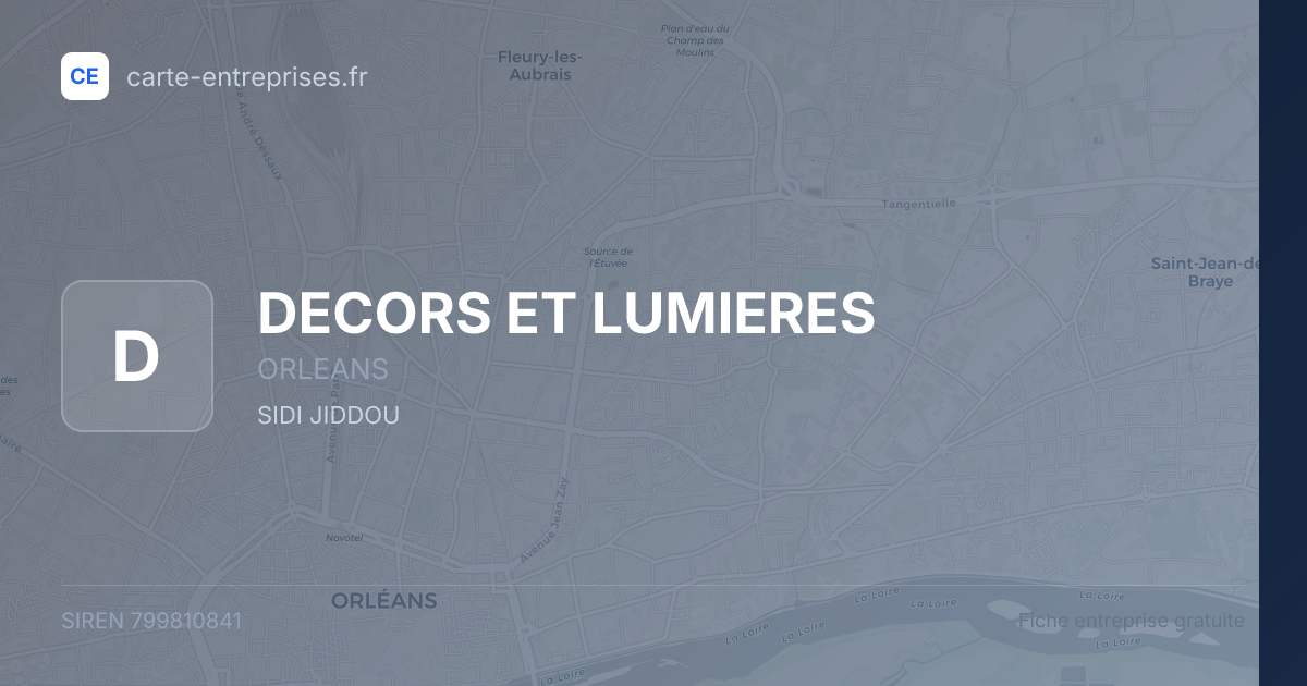 DECORS ET LUMIERES — 799810841 — fiche entreprise