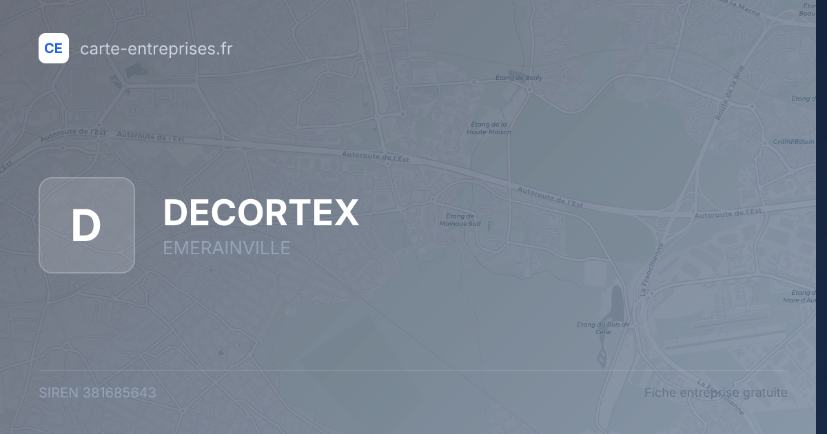 DECORTEX — 381685643 — fiche entreprise