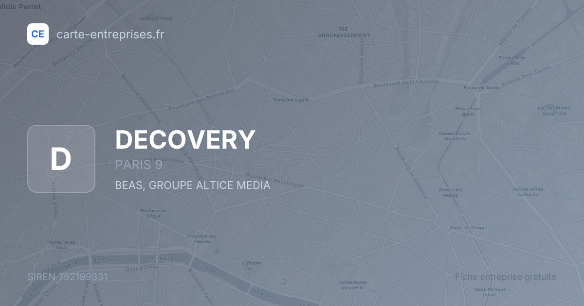 DECOVERY — 752199331 — fiche entreprise