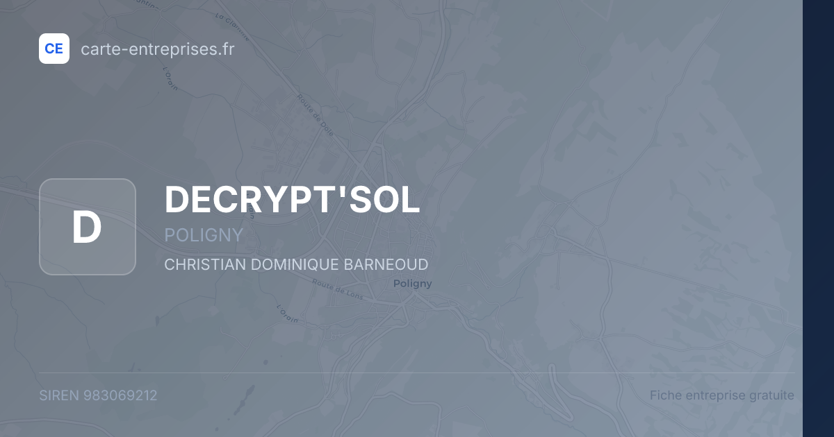 DECRYPT'SOL — 983069212 — fiche entreprise