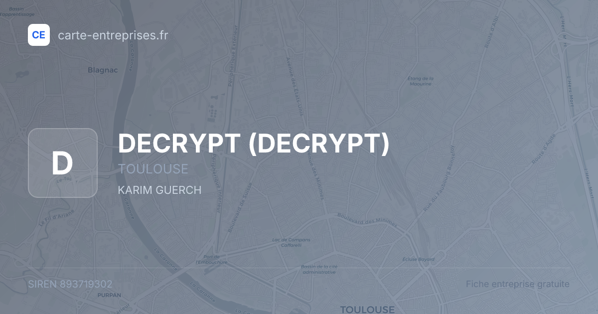 DECRYPT — 893719302 — fiche entreprise