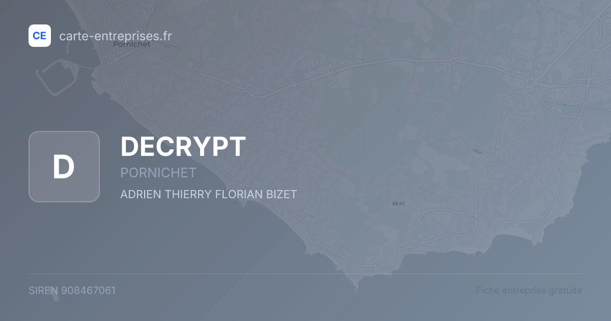 DECRYPT — 908467061 — fiche entreprise