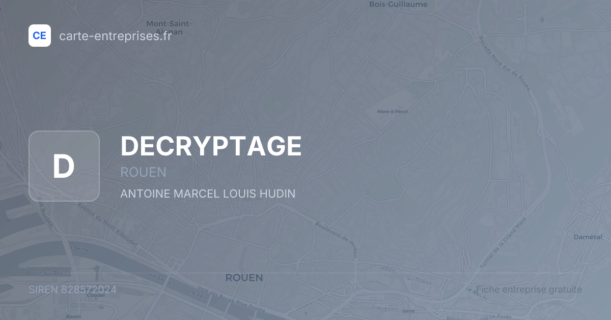 DECRYPTAGE — 828572024 — fiche entreprise