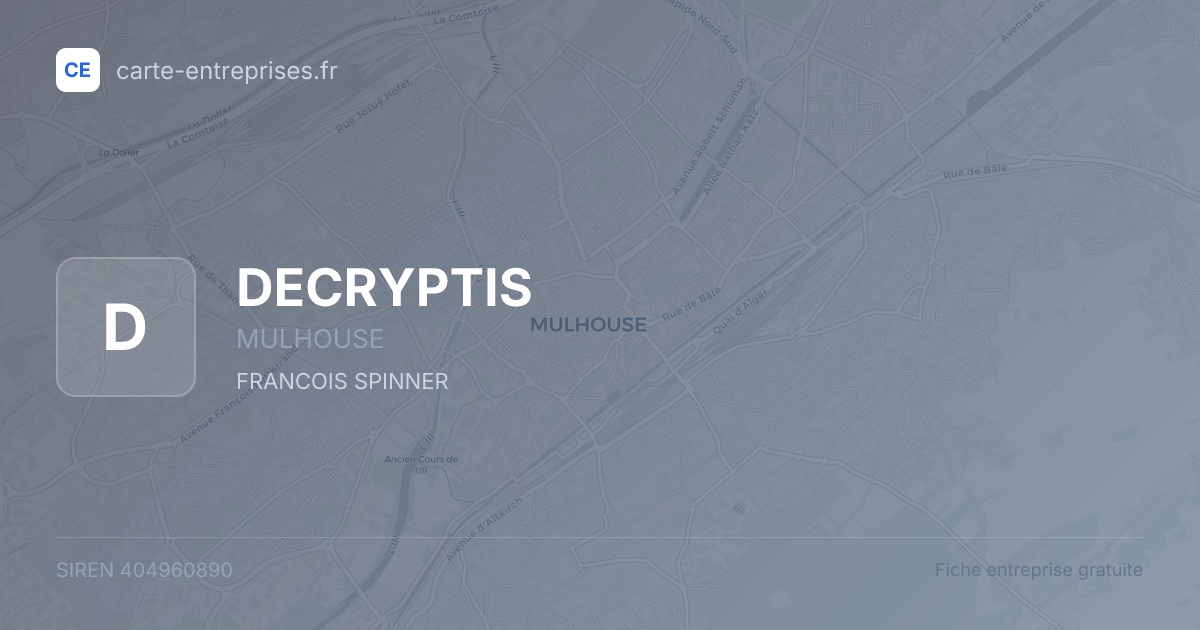 DECRYPTIS — 404960890 — fiche entreprise
