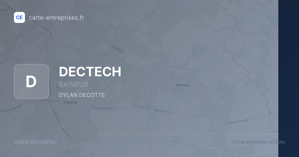 DECTECH — 892559782 — fiche entreprise