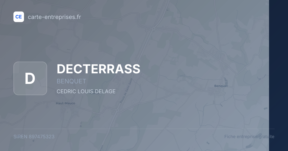 DECTERRASS — 897475323 — fiche entreprise