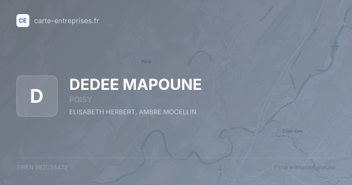 DEDEE MAPOUNE — 982034472 — fiche entreprise