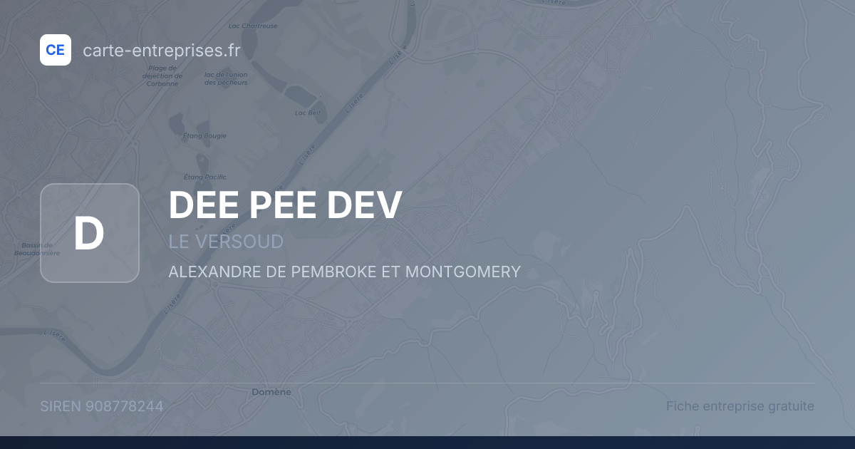 DEE PEE DEV — 908778244 — fiche entreprise