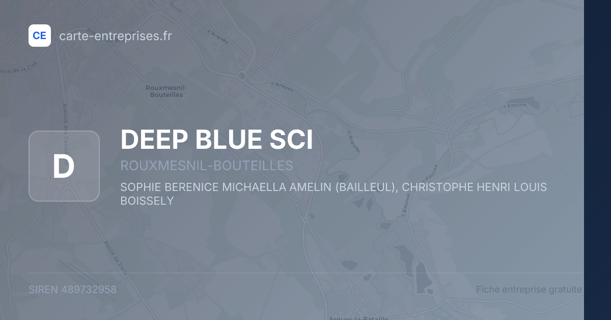 DEEP BLUE SCI — 489732958 — fiche entreprise