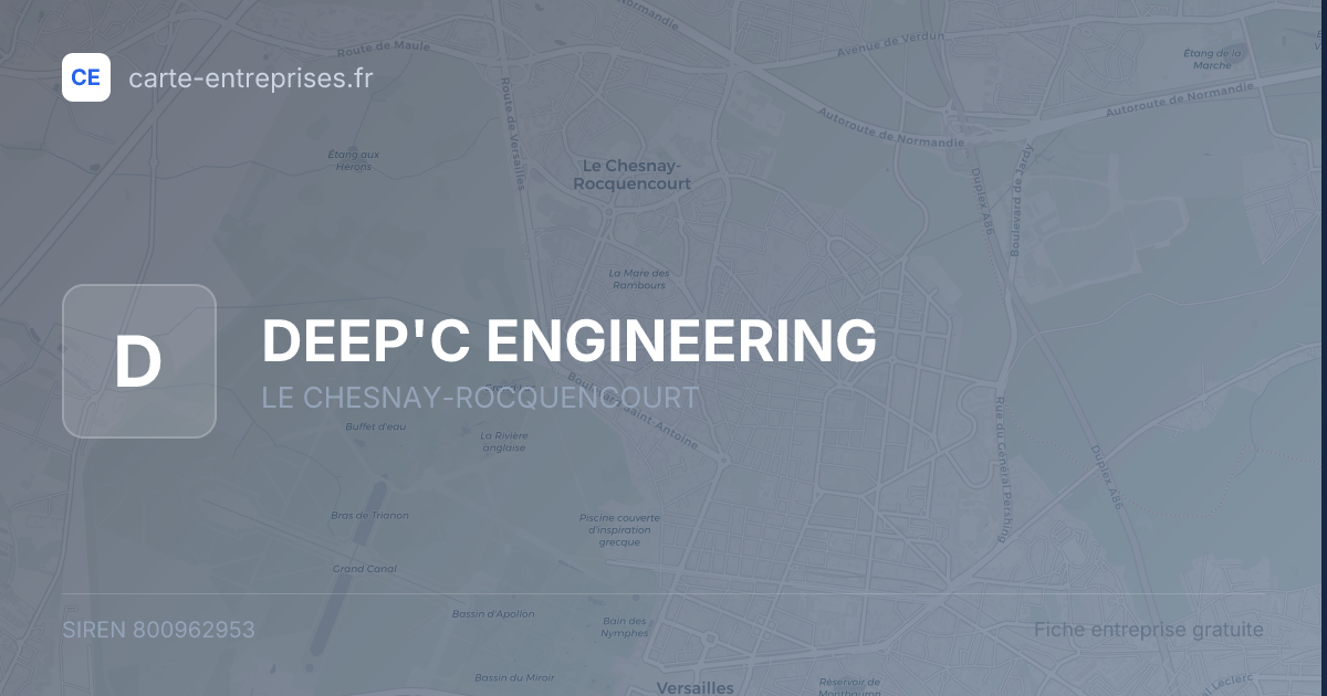 DEEP'C ENGINEERING — 800962953 — fiche entreprise