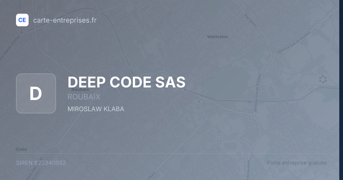 DEEP CODE SAS — 823940952 — fiche entreprise