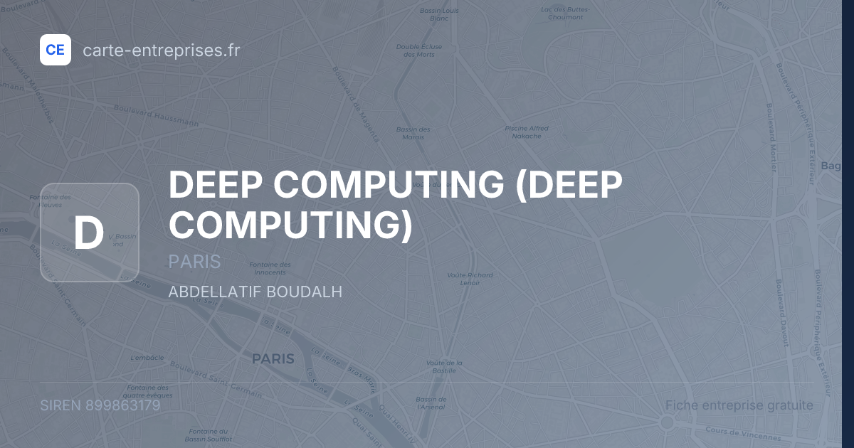 DEEP COMPUTING — 899863179 — fiche entreprise